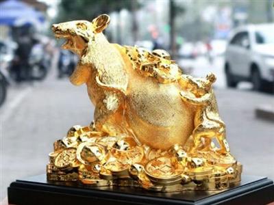 BST chuột dát vàng Bát Tràng: Quà tặng ý nghĩa năm Canh Tý